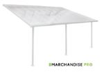 Toit Terrasse- BLANC - Aluminium & Polycarbonate - 4 Tailles – Image 2