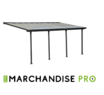 Pergola - GRIS - 3m de Largeur (8 Tailles)- Aluminium & Polycarbonate – Image 6