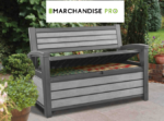 Banc Coffre en Résine - 227 L - Gris Brossé – Image 2