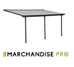 Pergola - GRIS - 3m de Largeur (8 Tailles)- Aluminium & Polycarbonate – Image 4