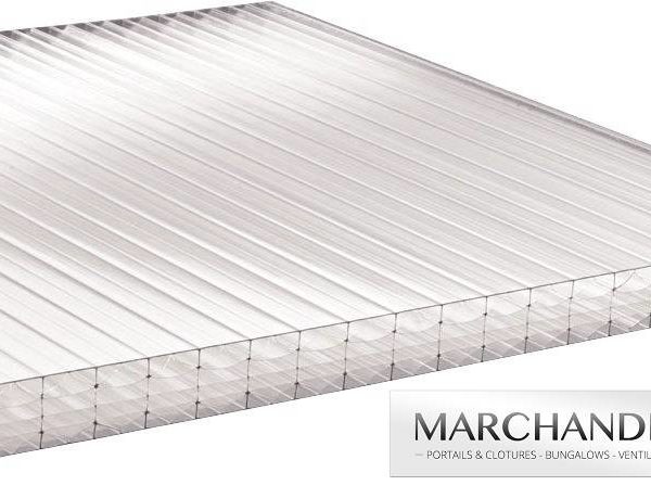 3 Panneaux polycarbonte alvéolaire 277x116x16