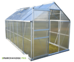 Serre de Jardin Polycarbonate - 2 Tailles - Aluminium NATUREL