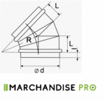 Raccord d'angle métal 45°C - Ø160 mm – Image 2