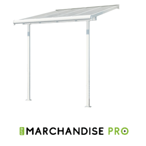 Pergola en Aluminium & Polycarbonate - 2x2 - BLANC