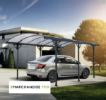 Carport en Aluminium & Polycarbonate - 5,08 x 3,02m - Gris – Image 2