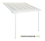 Pergola - BLANC - Aluminium & Polycarbonate -Largeur 3m (8 Tailles)