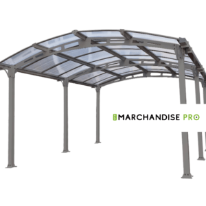 Carport Aluminium & Polycarbonate - 3,62 x 5,02m - GRIS