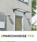 Auvent Anthracite - 136,5 x 86 x 30cm - Aluminium & Polycarbonate – Image 2