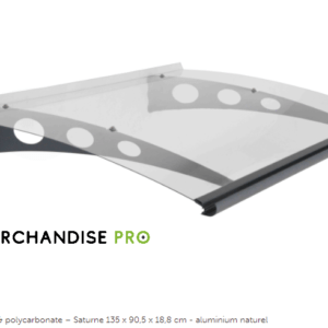 Marquise Aluminium & Polycarbonate - 135 x 90,5 x 18,8cm