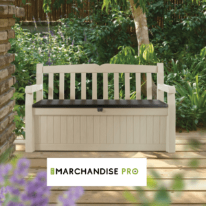 Banc Coffre 265 L - Résine - Beige