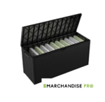 Coffre de Jardin à roulettes - Résine - 270 L - ANTHRACITE – Image 3