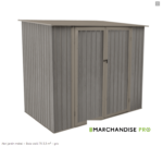 Abri de Jardin en Métal - Effet Bois Vieilli - GRIS - 3,3m2