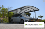 Carport Aluminium & Polycarbonate - 2,90 x 5m - GRIS – Image 3