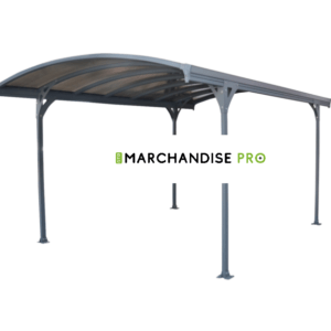 Carport Aluminium & Polycarbonate - 2,90 x 5m - GRIS