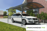 Carport Aluminium & Polycarbonate - 2,90 x 5m - GRIS – Image 4