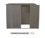 Abri de Jardin en Métal - Effet Bois Vieilli - GRIS - 3,3m2 – Image 2