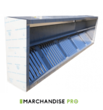 Hotte monobloc - De 3m à 6m rectangulaire (13 Tailles)