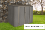 Abri de Jardin en Métal - Effet Bois Vieilli - GRIS - 3,3m2 – Image 3