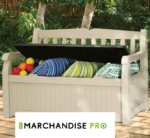 Banc Coffre 265 L - Résine - Beige – Image 2