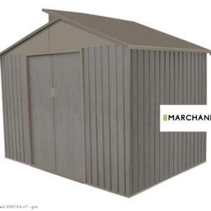 Abris de Jardin Métal - Bois Vieilli - GRIS - 2 Tailles