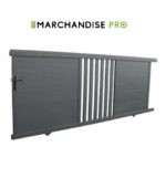 Portail coulissant Barreaudé Aluminium 4,08m - Modèle MODERNA – Image 2
