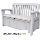 Banc Coffre 227 L - Résine - Blanc – Image 4