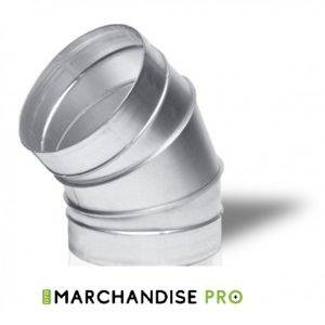 Raccord d'angle métal 45°C - Ø150 mm