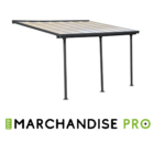 Pergola - GRIS - 3m de Largeur (8 Tailles)- Aluminium & Polycarbonate – Image 2