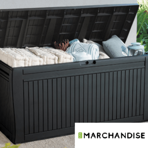 Coffre Banc 270 L - Résine - GRIS ANTHRACITE