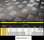 Tôle Aluminium Antidérapantes - Damier / Grain de Riz – Image 4