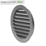 La ventilation gabtu125r-y Grille ronde universelle avec ressorts,  aluminium blanc