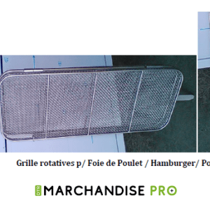 Grille Rotative en Emaille pour Hamburger / Poisson / Foie de Poulet