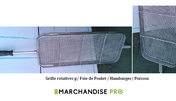 Grille Rotative en Emaille pour Hamburger / Poisson / Foie de Poulet