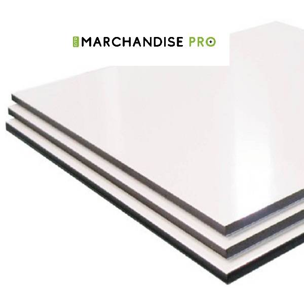 20 plaques alu composite 3mm Blanc - Marchandise Pro