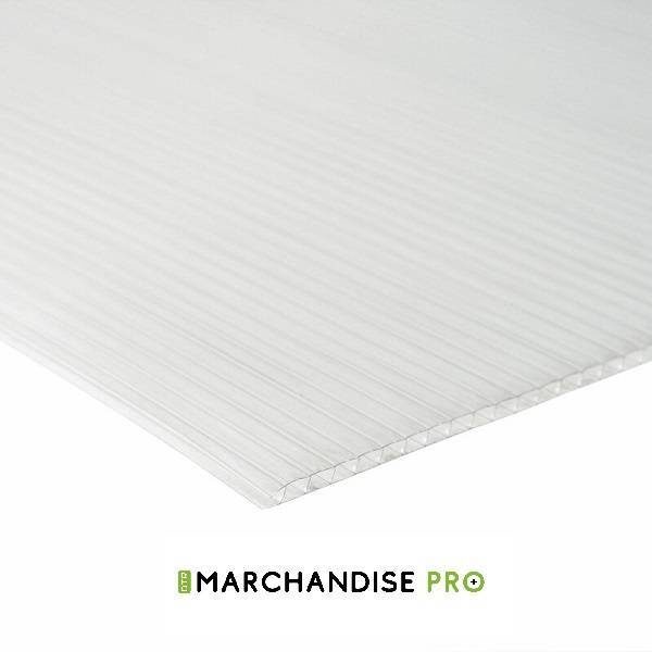 Plaque polycarbonate alvéolaire clipsable Elyclip 250 x 27,5 cm 16 mm, 973606, Matériaux et Gros oeuvre