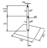 Support conduit télescopique – Image 2