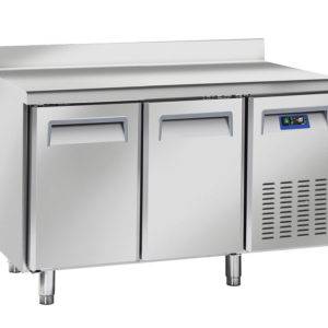 Desserte Murale Gastro 2 Portes Pleines Négative / Roulettes - QN 2200