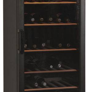 Cave à Vin Porte Vitrée Laquée Noire 372 Litres - CPV 1380-I