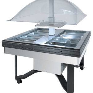 Buffet Réfrigéré Mobile Carré - CUPOLA INOX