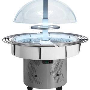 Buffet Réfrigéré Mobile Rond avec Tablette de Service - ISOLA BLANC