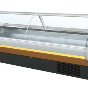 Vitrine Réfrigérée Glaces Bombées + Réserve Neutre - AMALIA 937 FV-VCE-S/R