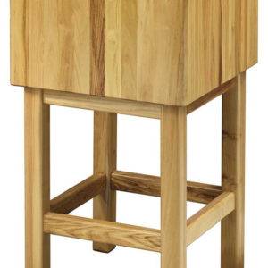 Table Billot de Découpe en Bois Monobloc sur Piétement
