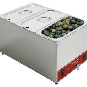 Bain-Marie Électrique à Poser 1 Cuve GN 1/1 - Sans Robinet de Vidange