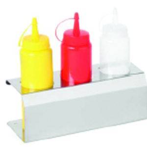 Support 3 encoches pour Flacon Distributeur - Dim : L 274 x P 102 x H 98 mm