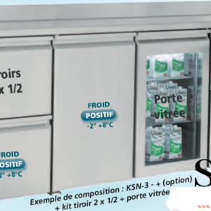 Arrière-bar mural réfrigéré 3 PORTES