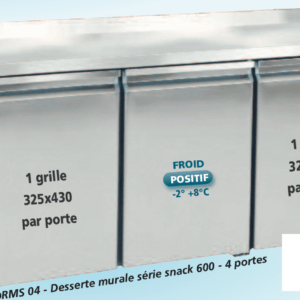 Desserte réfrigérée Gastro 4P