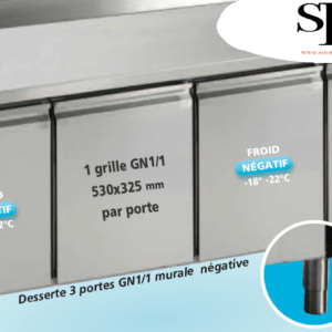 Desserte réfrigérée Négative 3 P