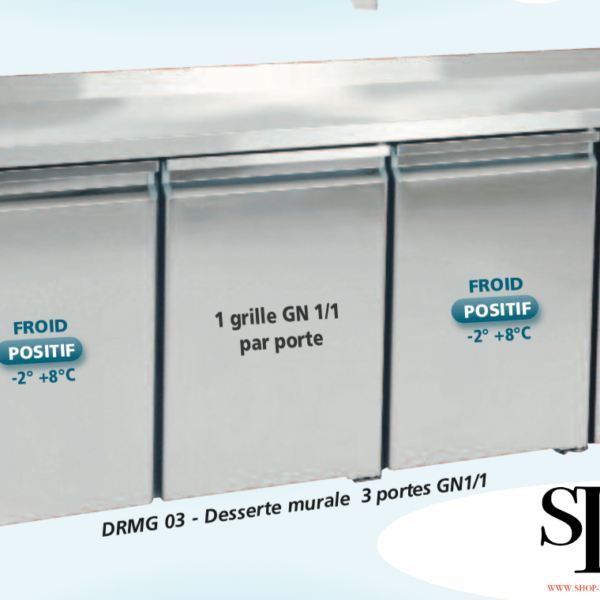 Armoire froide négative GN2/1 2 portes inox 1410L GN1410BT