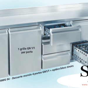 Desserte réfrigérée murale 4P