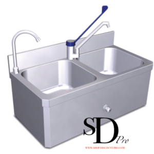 Évier lave mains à deux bacs